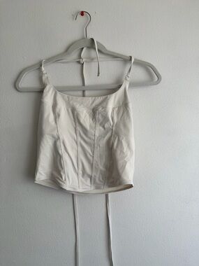 Gilly Hicks Cream Corset-Style Tank